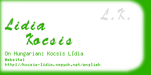 lidia kocsis business card